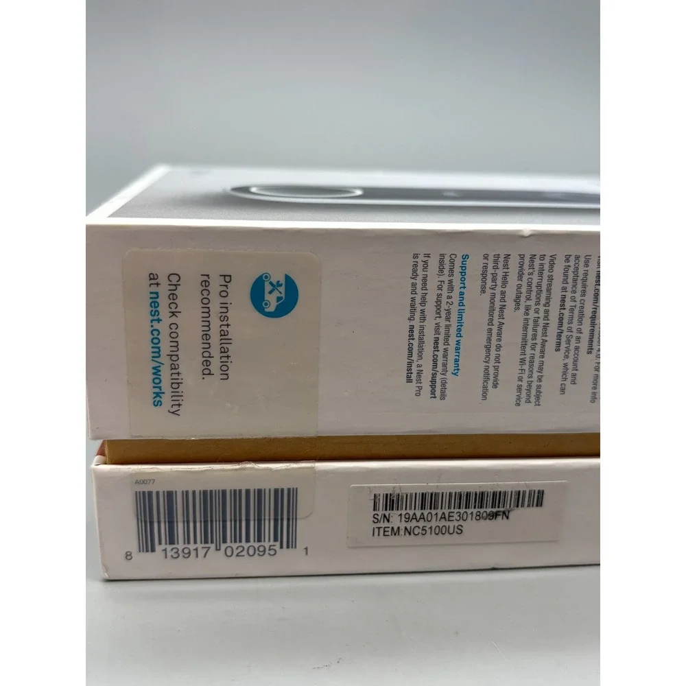 Google Nest Hello Smart WIRED Video Doorbell (NC5100US)